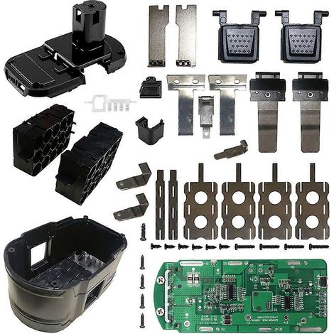 Boîtier plastique pour batterie au lithium P108, boîtier pour batterie au lithium 15 cellules, plaque de protection de charge pour outil Ryobi 18V One+ - JBMEDIA (1/4)