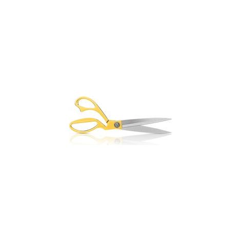 Forbici da cucito, affilate e resistenti, taglio preciso, piacevoli al tatto, colore oro, ideali per tagli a lunga distanza (forbici per nastri - modelli grandi oro) - Crezuo