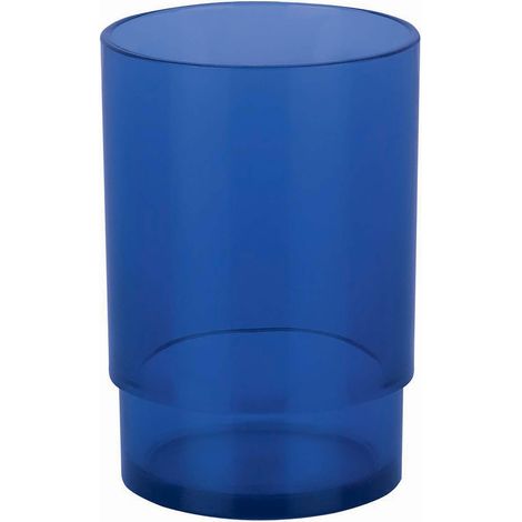 Verre à Dents en Acrylique Transparent, Design Élégant et Moderne, Idéal pour Salle de Bain, Pratique et Durable, Taille Unique, Couleur Bleu Marine