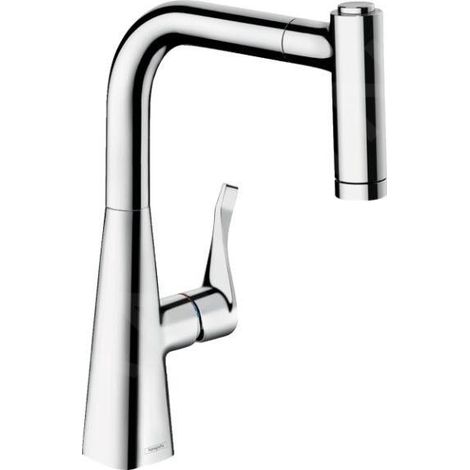 Mitigeur de cuisine monocommande Metris M71 ComfortZone 220, Eco, 2 jets, sBox chrom (1/5)