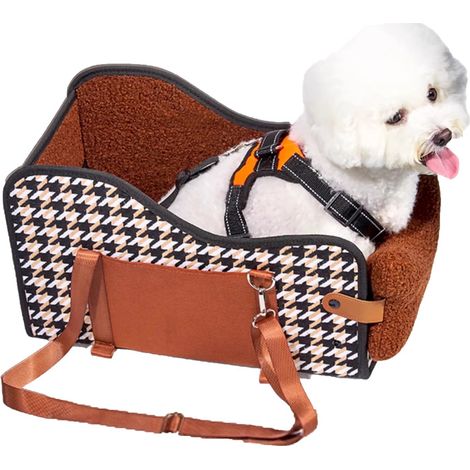 Cage de voiture à commande centrale, accoudoir, boîte de rangement pour animaux de compagnie, siège de sécurité pour chien, coussin pour petit chien ou chat
