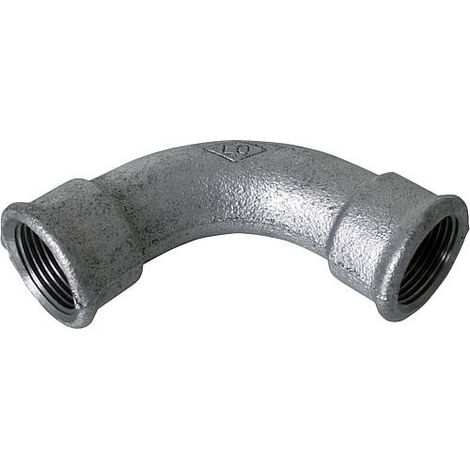 Raccord en fonte malleable galva Nr.2 coude long fem/fem diam. 2 1/2" (1/3)