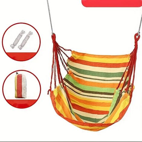 Fauteuil suspendu en toile de coton épaisse - Confortable - Adapté à l'extérieur - Plusieurs couleurs disponibles