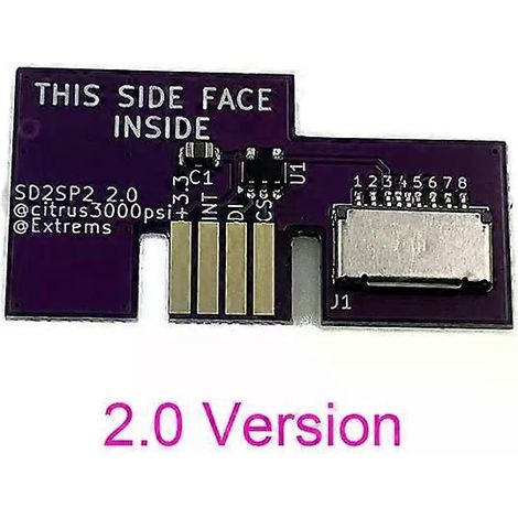 1 Stück Ersatz-Micro-SD-Kartenadapter Version 20 TF-Kartenleser für GameCube NGC SD2SP2 SDLoad SDL Adapter (1/4)