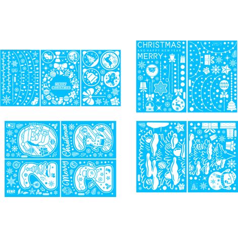 Decal Adhésif Flocon De Neige - Décoration Fenêtre Noël - Pour Maison Fête Familiale - Lot De 36 Pièces (1/5)