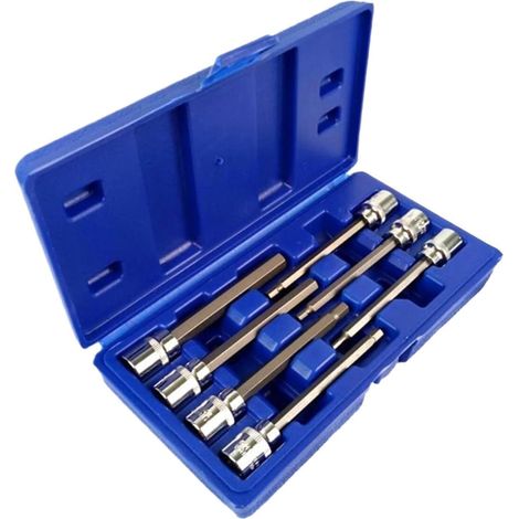 Ensembles De Clés À Cliquet Clé à cliquet, 7 pièces, rallonge, clé Douille, Jeu de Douilles Outillage Main Blue 7pcs (1/5)