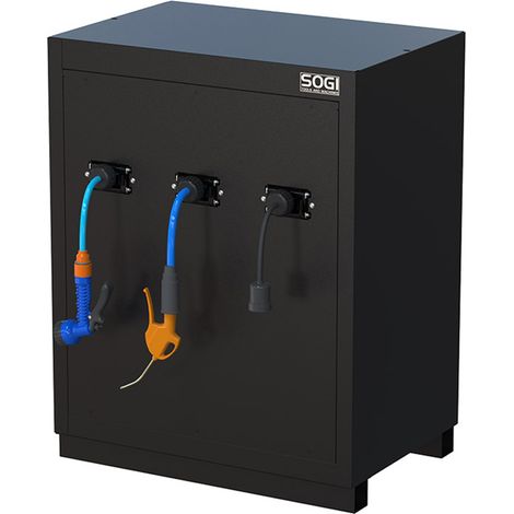 Modulo in lamiera SOGI ARR-M-AEA per arredo officina - avvolgitubo acqua - avvolgicavo elettrico - avvolgitubo aria (1/2)