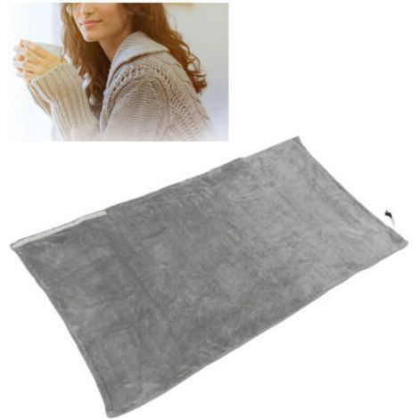 [JAMAIS UTILISÉ] Couverture électrique USB Douillette Douce Portable Contrôle de la température Lavable en machine Châle chauffant pour voiture Maison Voyage Gris (1/4)