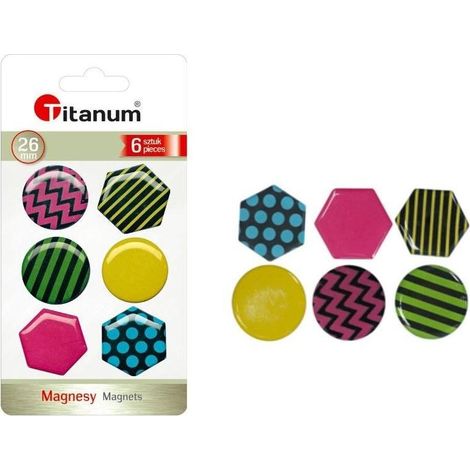 Imanes para pizarras de 26 mm, 6 unidades