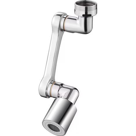 Robinet d'extension multifonction rotatif à 1080°, accessoire d'extension de robinet, aérateur de robinet pivotant, pour cuisine/salle de bain, connexion de robinet universelle ， 14,24,3 cm