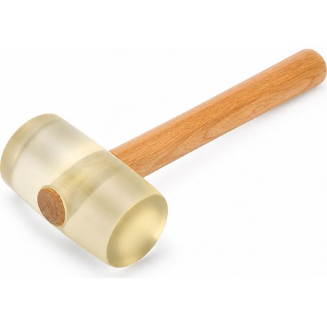 Maillet en caoutchouc transparent pour pose de sol manche bois 600 g (1/5)