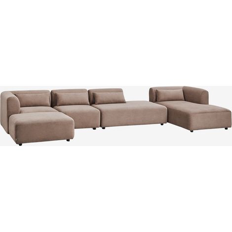 Divano componibile chaise longue destra in 4 pezzi con daybed e pouf Fogler SKLUM            