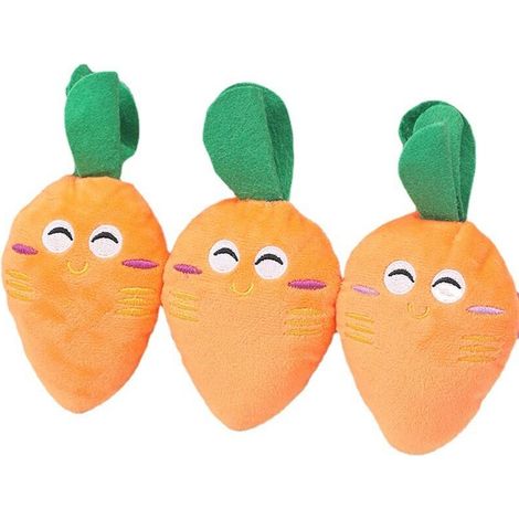 Lot de 3 jouets couineurs de luxe pour chiots, adorables petits jouets en peluche pour chiens de petite et moyenne taille (1/5)