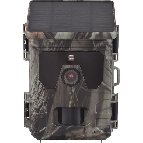 Caméra Faune Sauvage Caméra De Traînée Vision Nocturne À Énergie Solaire 50MP 4K Caméras Chasse 0.3s Temps Déclenchement for La en Plein Air Surveillance Fiable Précise(with 32G Memory Card) (1/5)
