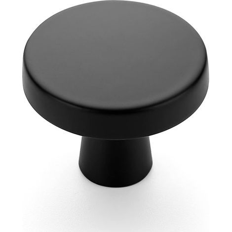 Schwarzer Schubladengriff, 3, 23, 22,5 cm, 1 Stück massiver runder Knauf für Küchenmöbel, Schminktischschubladenknauf. (1/5)