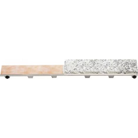 Schluter – Support à carreler sans cadre pour caniveau de douche KERDI LINE D – Acier inoxydable brossé – Longueur 890 mm – Design élégant et discret