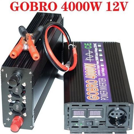 Convertisseur 4000W - Onduleur - DC 12V à 220V AC - Pur Sinus - Écran LCD - 2000W Continu (1/4)