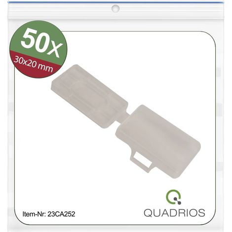 Quadrios 23CA252 23CA252 Porta etichette Tipo di montaggio: fascette Superficie stampabile: 18 x 30 mm Trasparente Nume (1/5)
