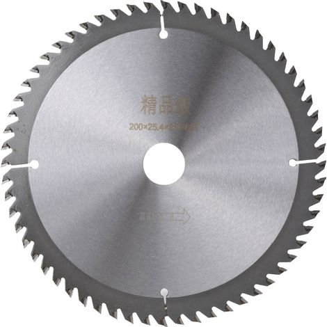 Lame de scie circulaire carbure cémentée 200x25.4x2.0mm 60 dents pour bois, disque de sciage professionnel. (1/5)