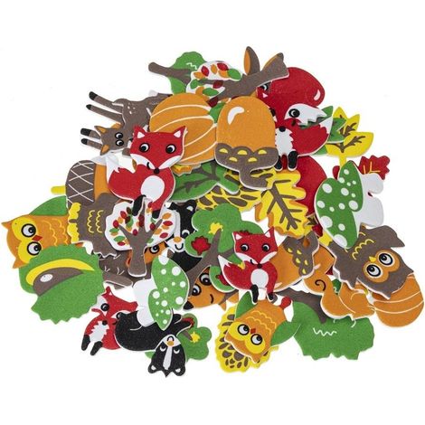 Autocollants en mousse automne (48 pièces)