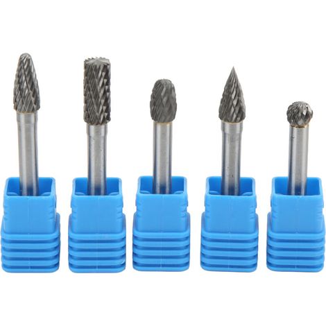 5pcs / Tungsten and Carbide Set of Bavures Bits (ADEFG)