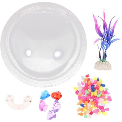 1 Aquarium Suspendu, Acrylique Transparent, Design Compact, Fixation Murale, Décoration Intérieur (1/5)