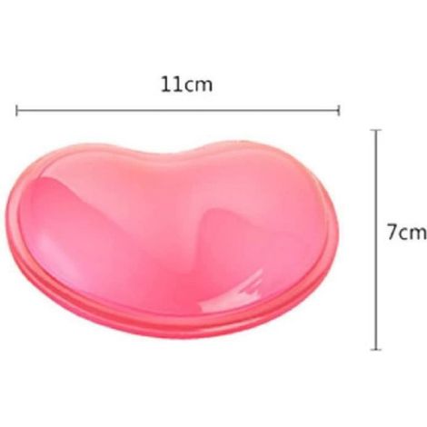 Repose-Poignet Gel - 11 x 7 cm - Silicone Souple Transparent avec Rembourrage Cristal Gel - Rose - Pour Ordinateur Portable et Bureau - 1 Pièce (1/4)