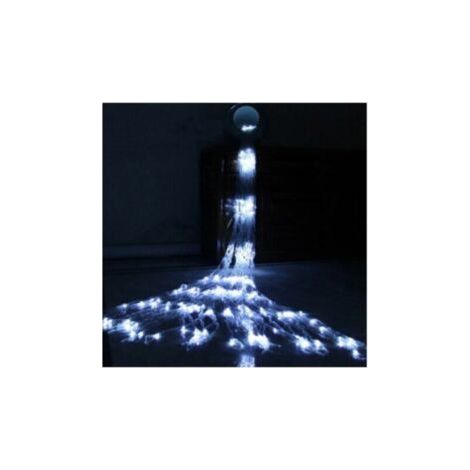 Guirlandes lumineuses Cascade LED Débit D'eau Effet De Neige Rideau Fée Suspendue Scintillant Débit D'eau Lumière pour Lampe Décor (3 × 2m,240leds,Blanc Froid) (1/5)