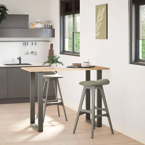 vidaXL Pieds de table de bar en U 2 pièces anthracite 60x(100-101) cm (1/5)
