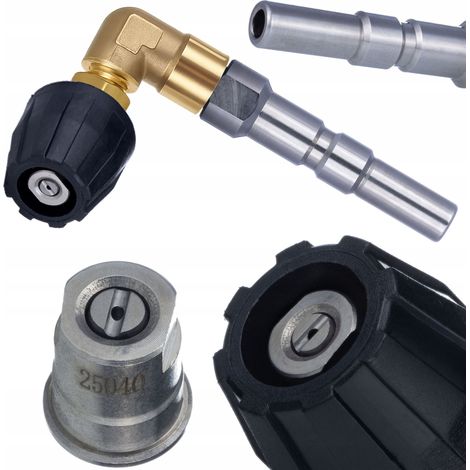 Lancia Angolare Mini 90° con Ugello Piatto Sostitutivo  Filettatura M18x1,5  Compatibile con Idropulitrici Karcher, Nilfisk, Kranzle