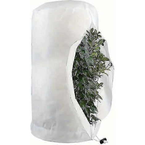 Housse de protection hivernale zippée pour plantes, sac de protection chaud pour plantes, couverture antigel pour protéger les arbres fruitiers et les plantes en pot des animaux (1/3)