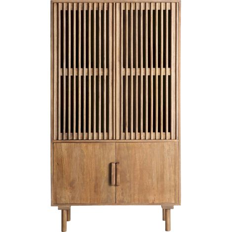 Armoire en bois de manguier style scandinave - brun naturel (1/5)