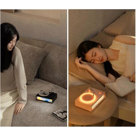 Retro-Bluetooth-Lautsprecher mit Aromatherapie-Diffusor und Umgebungslicht, B--