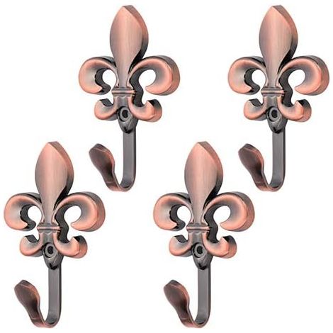 GoYonder Crochets muraux décoratifs pour vêtements, en alliage de zinc, avec 4 vis, forme de fleur