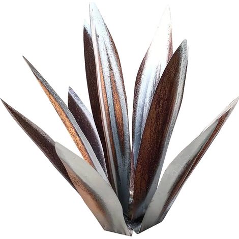 Plante Artificielle Agave - Sculpture Décorative Extérieure en Fer - Hauteur 27 cm - Pour Jardin Cour Arrière Terrasse Intérieur - 1 Pièce (1/3)