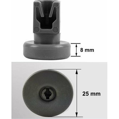 Roulettes Lave-Vaisselle - 8 Roulettes pour Panier Supérieur Faure, Zanussi, AEG, Electrolux, Ikea... (1/4)