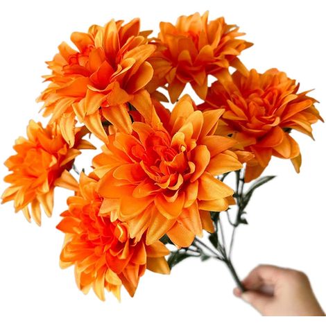Fleurs de dahlia artificielles , bouquets décoratifs , plantes d'aspect réaliste - Pour restaurants (1/5)