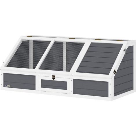 Enclos extérieur pour tortues, sans fond, facile à ouvrir, gris clair Ce produit est fabriqué avec des matériaux de haut