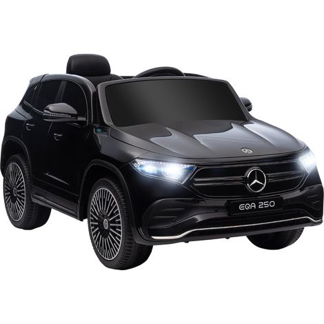 Voiture électrique pour enfants, sous licence Mercedes-Benz EQA, 3-8 km/h, musique, phares, klaxon, télécommande, noire