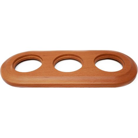 Marco triple para empotrar de madera vintage