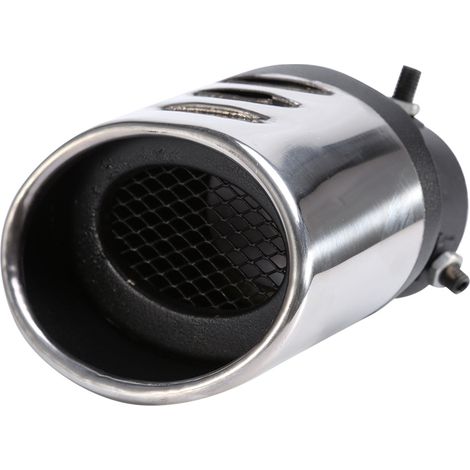 Coude de silencieux d'échappement automobile en acier inoxydable 8924 avec grille, noir et argent universel (1/5)