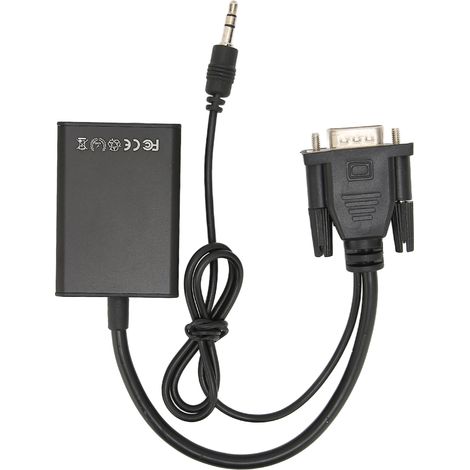 Adaptateur VGA-HDMI pour PC vers TV, Câble Vidéo Haute Définition Compatible Ordinateur (1/5)