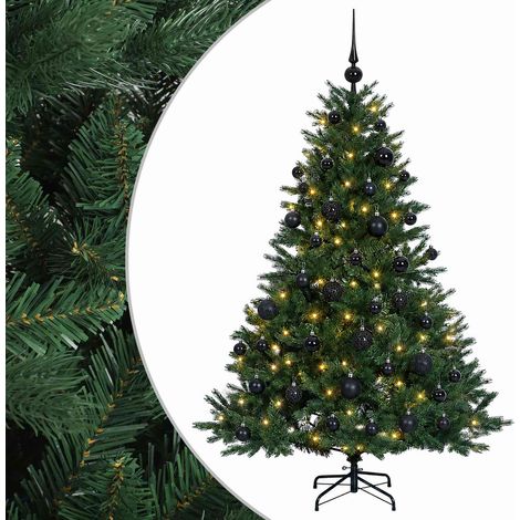 vidaXL Albero di Natale artificiale con palline 120 cm 150 LED (1/5)
