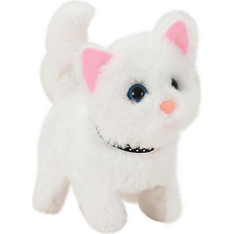 Robot en peluche interactif tout doux, marche, aboie et remue la queue, animal de compagnie électronique, jouet chat robot, cadeau d'anniversaire ou de Noël pour enfants (1/3)