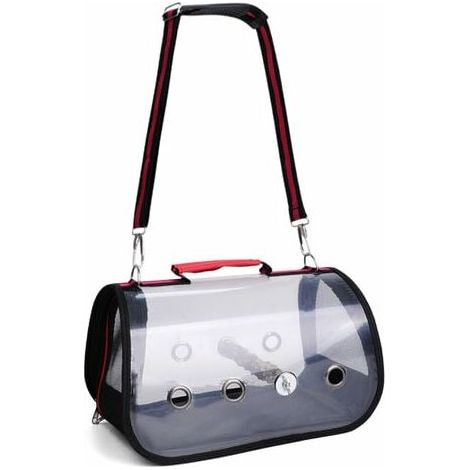 Sac à dos de transport pour cage à perroquet avec support intégré, rouge, 32 x 17 x 18 cm (1/5)