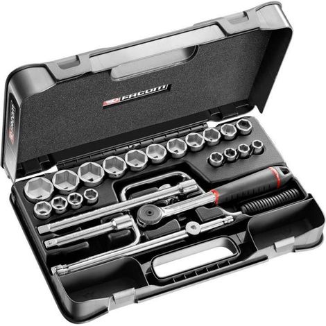 Coffret douilles 1/2" 6 pans en pouces - 25 pièces - S.161-3P6U - S.161-3P6U - Facom