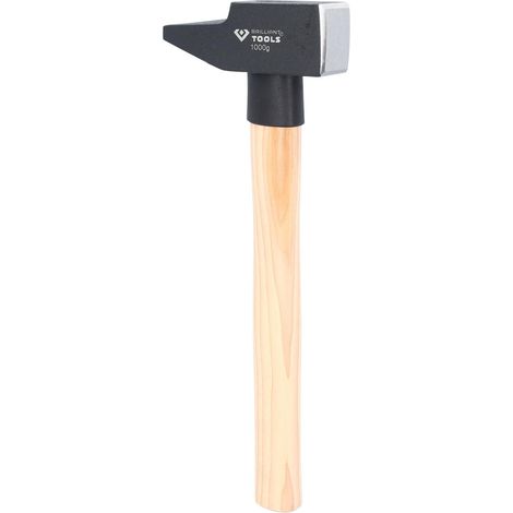 BRILLIANT TOOLS Martillo de cerrajero con mango de nogal americano 1000 g forma francesa - BT077100 (1/4)