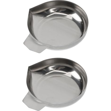 Lot de 2 plateaux de pesée en acier inoxydable, mini-balance, plateau de pesée pour poudres, balance de laboratoire (1/5)