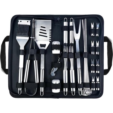 Set di utensili per barbecue - Set di 29 utensili per barbecue con contenitore (1/4)