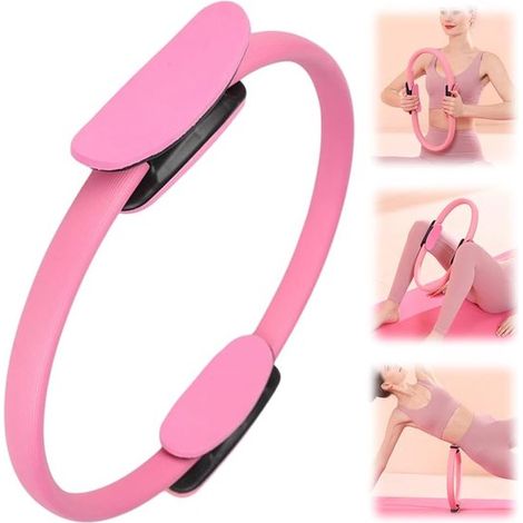 Pilates-Ring – Fürs Training zu Hause – Stärkt Arme und Oberschenkel – Für Anfänger – Rosa (1/5)